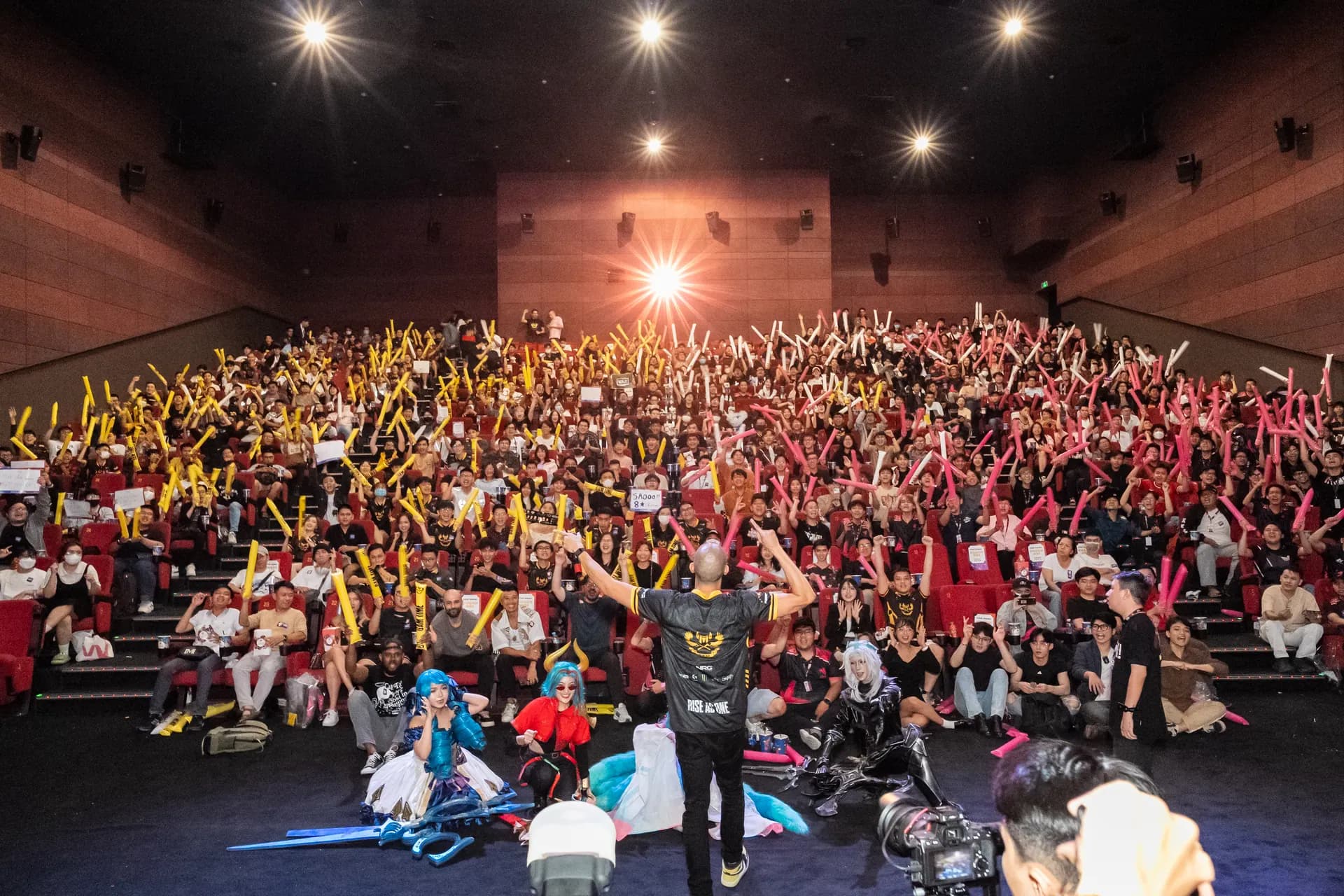 A packed #GAMFAM viewing party