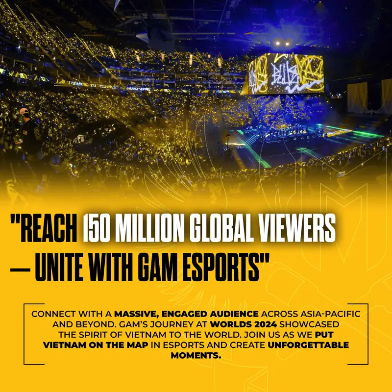 Reach 150 Million Global Viewers – Unite with GAM Esports