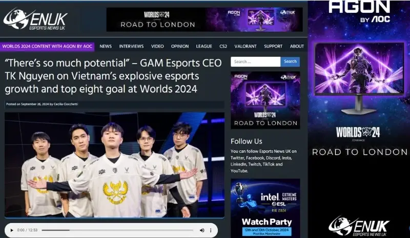 TK Nguyễn tại CKTG 2024: Esport News UK
