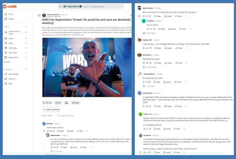 Reddit: TK Nguyễn tại CKTG 2024