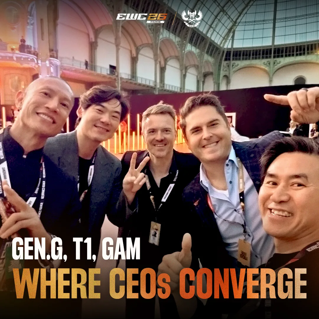 The leaders of Gen.G, T1, and GAM at the Grand Palais