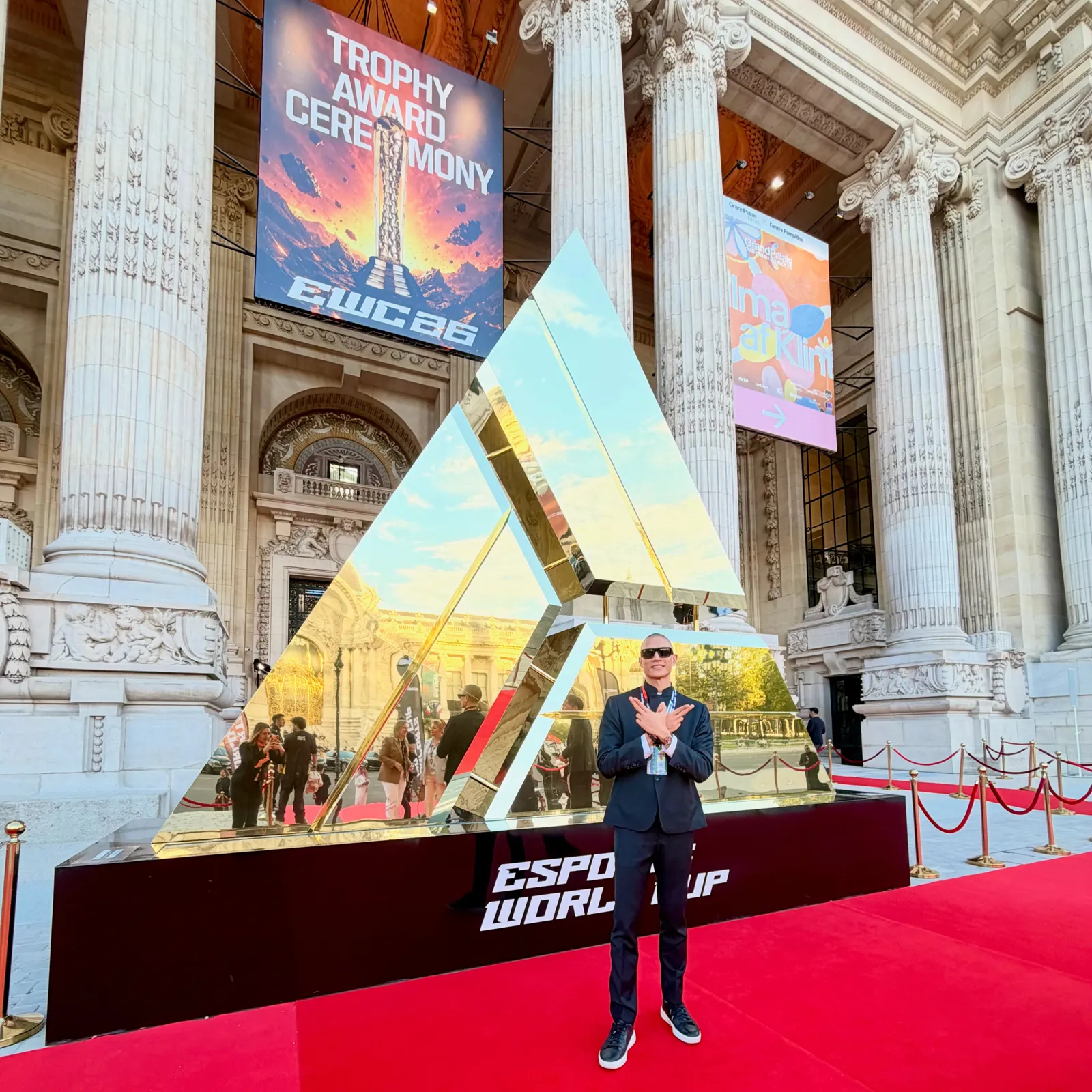 TK Nguyen on the red carpet at the Esports World Cup Trophy Award Ceremony