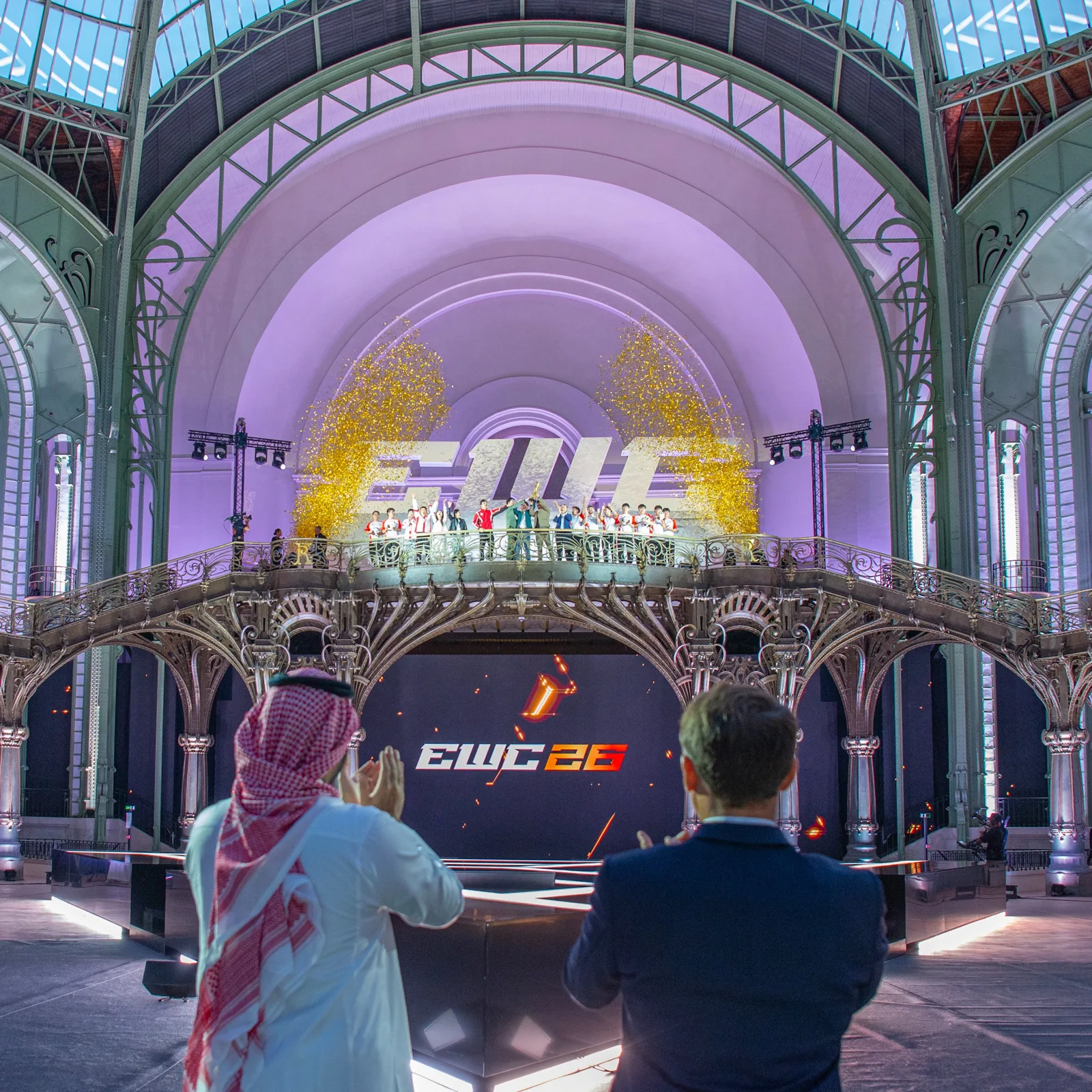 The Club Championship trophy presentation under the dome of the Grand Palais