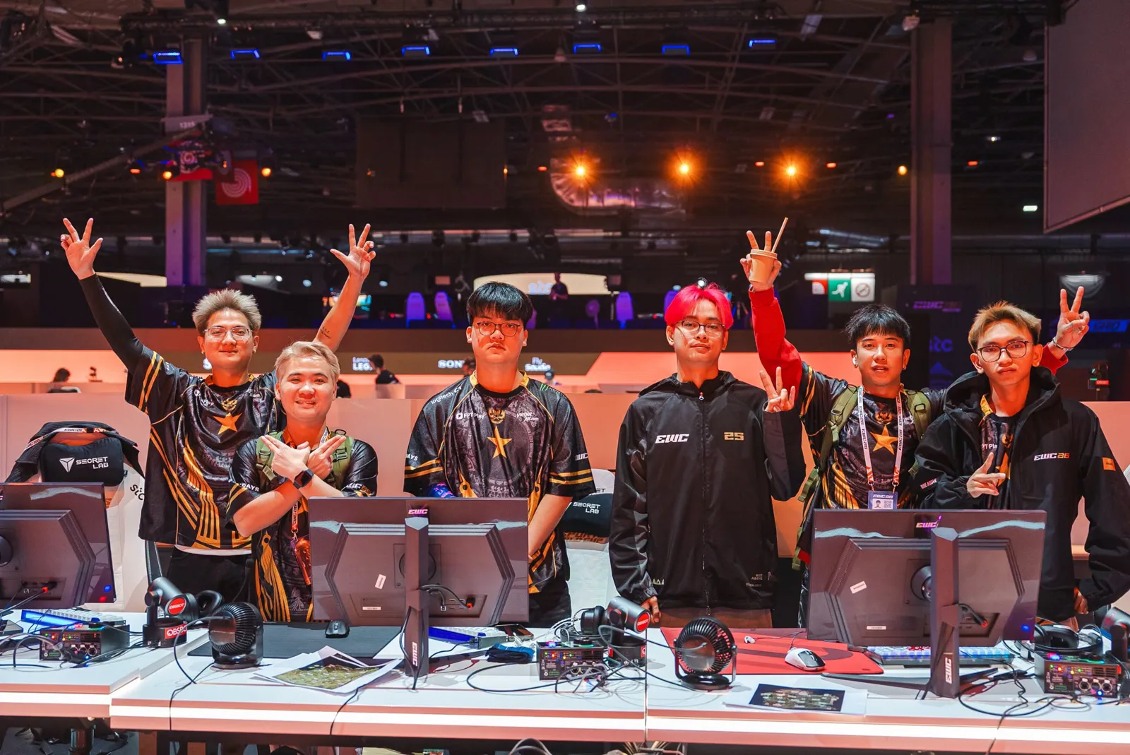 GAM x Team Expendables on the PUBG stage at the Esports World Cup in Paris